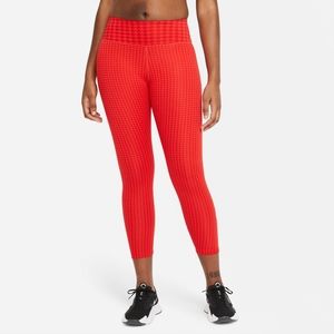 Nike Women's XS Dri-FIT One Icon Clash Mid-Rise 7/8 Printed Leggings DD4563-673